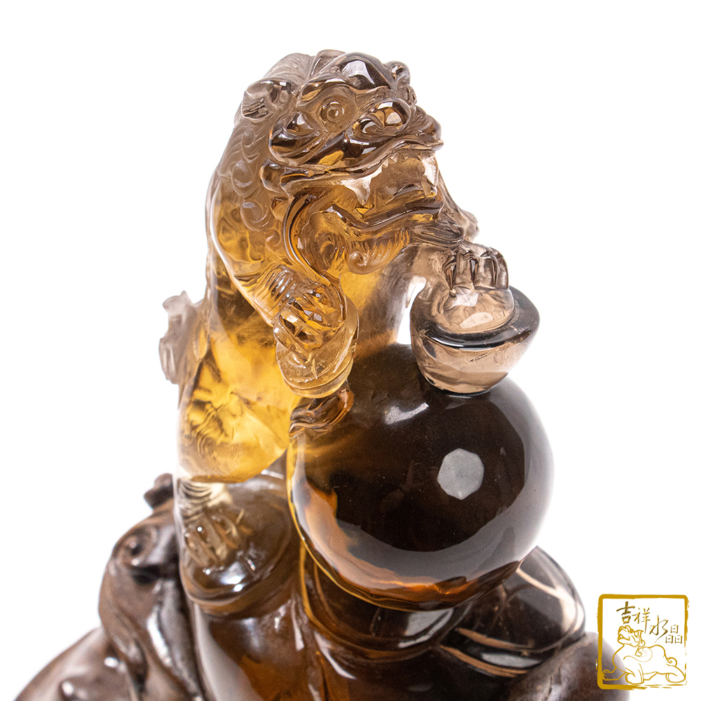 威士忌黃水晶貔貅 844g 催旺財運