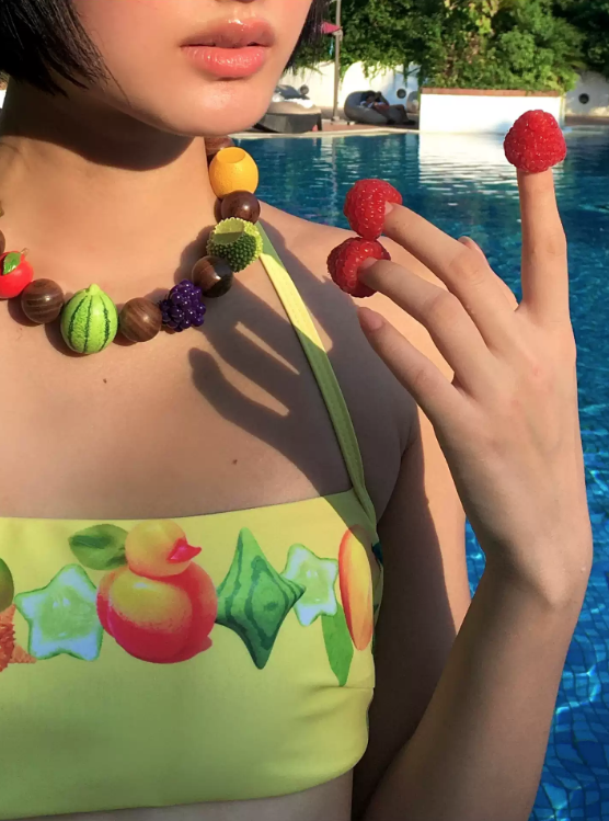 EMOSALAD 水果木珠手工製作項鍊