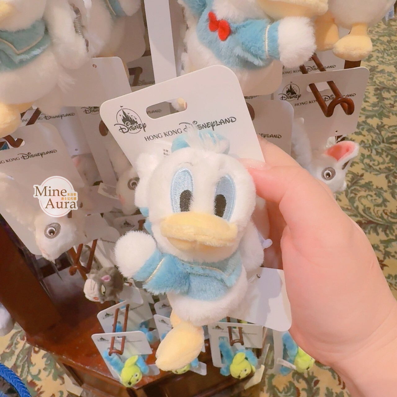 唐老鴨 Donald 造型 絨毛 髮夾 髮抓 鯊魚夾 -香港迪士尼樂園