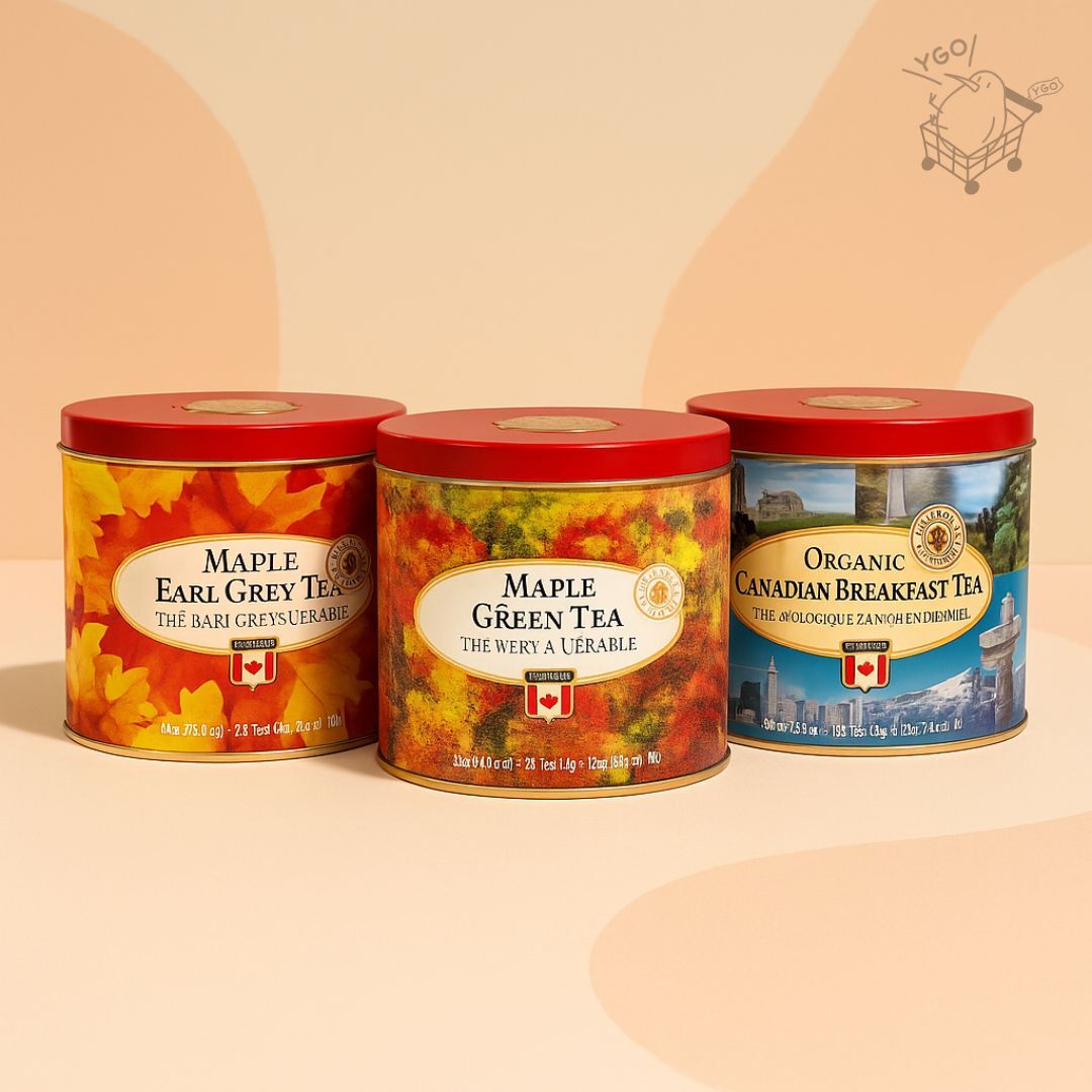 Canada True 橢圓鐵罐茶 楓糖綠茶 & 楓糖伯爵 & 早餐茶 - 25入