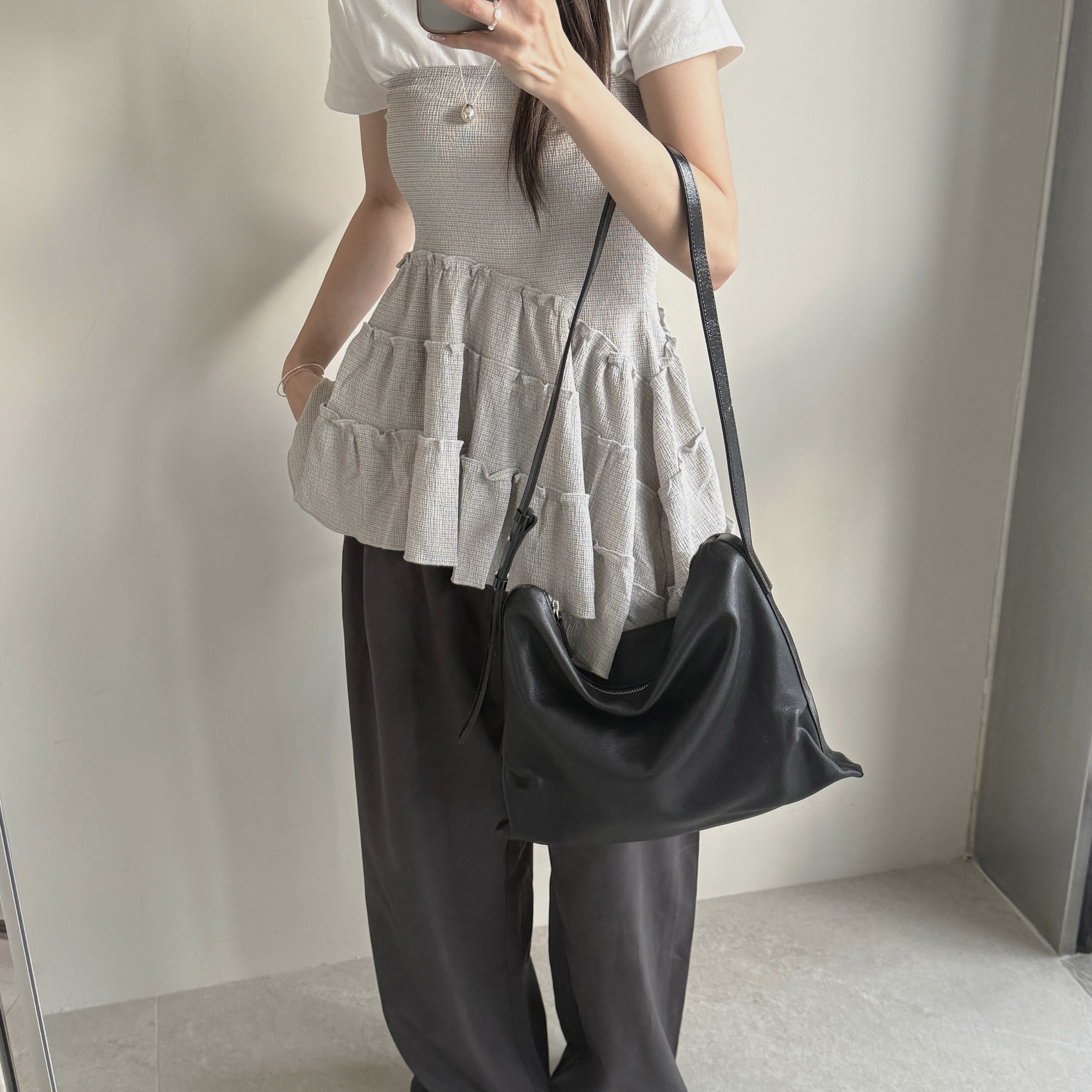 Bucks&leather 慵懶風皺摺包大號（常態性販售—預購）