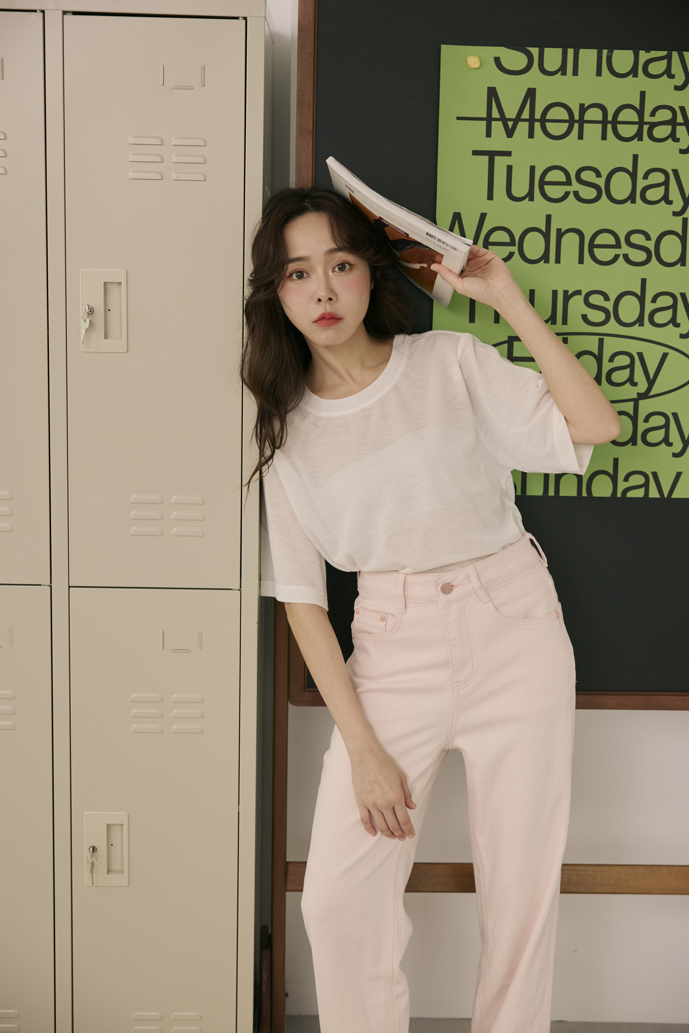 輕盈天絲夏日T-棉白