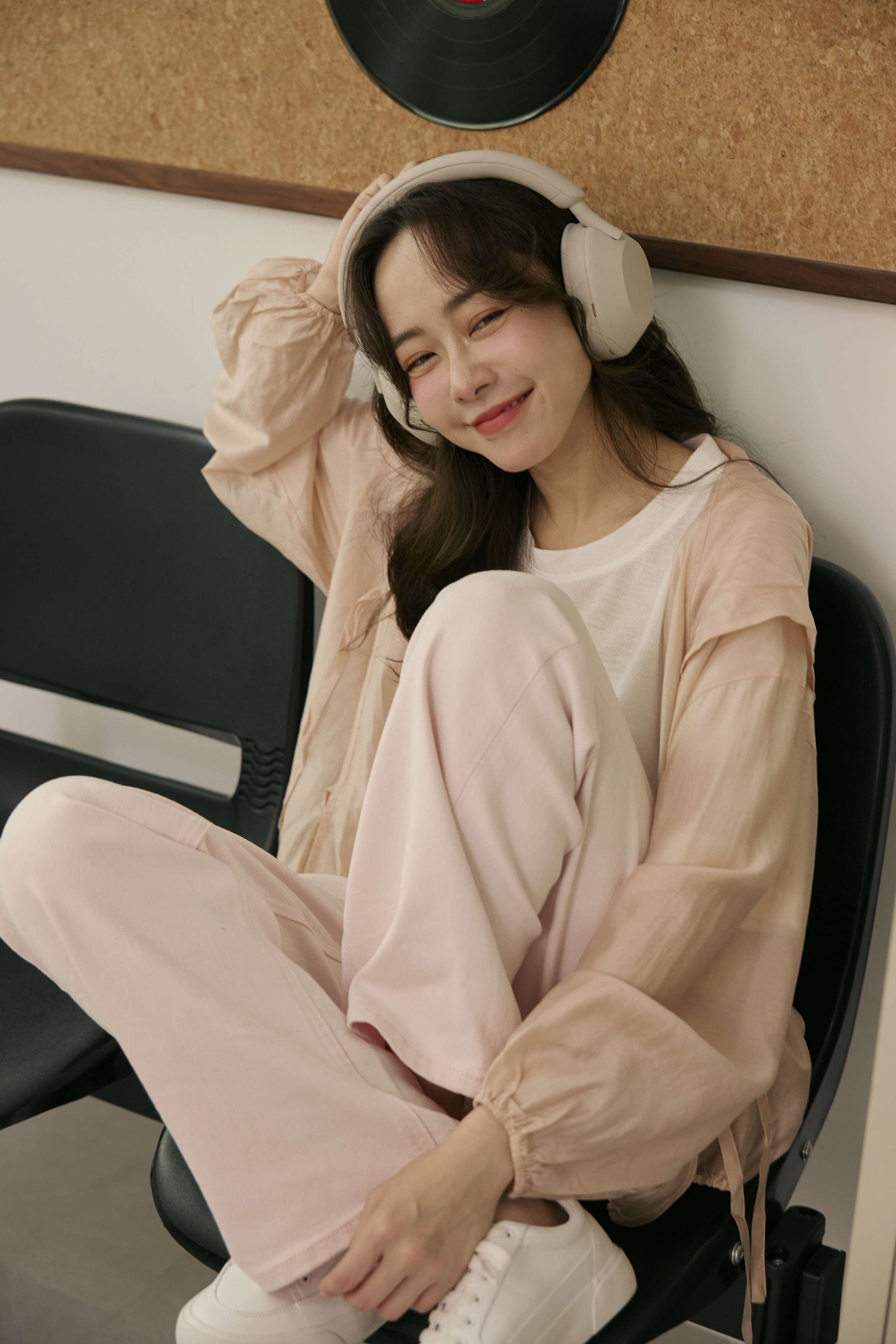 綁帶防曬連帽衫（水蜜桃粉）