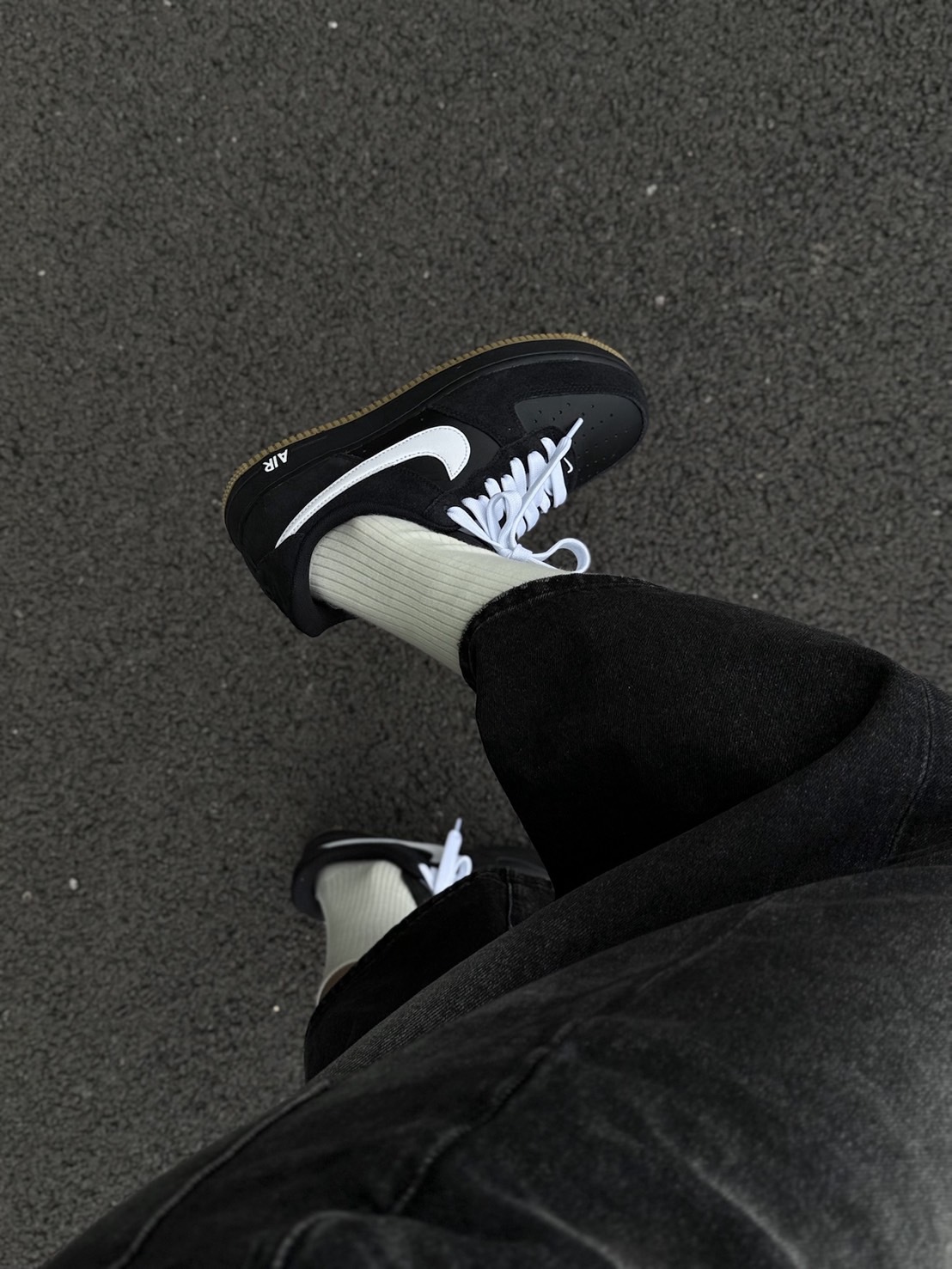 Nike Air Force 1 AF1 黑生膠 麂皮 皮革 黑白色 生膠底 男女款 IB6388-001/預購