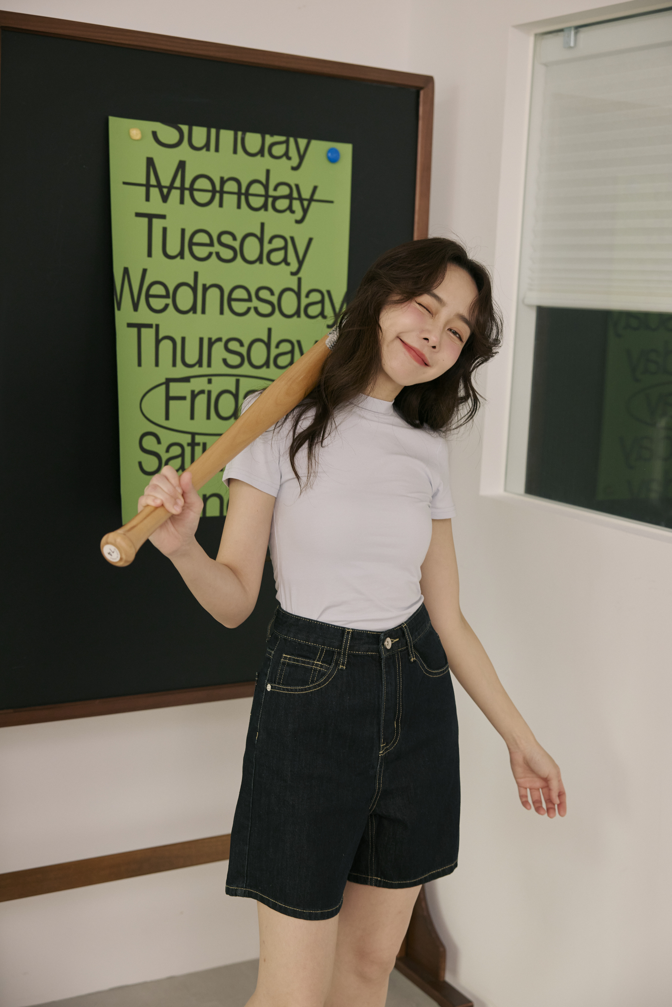 經典復古風牛仔五分褲