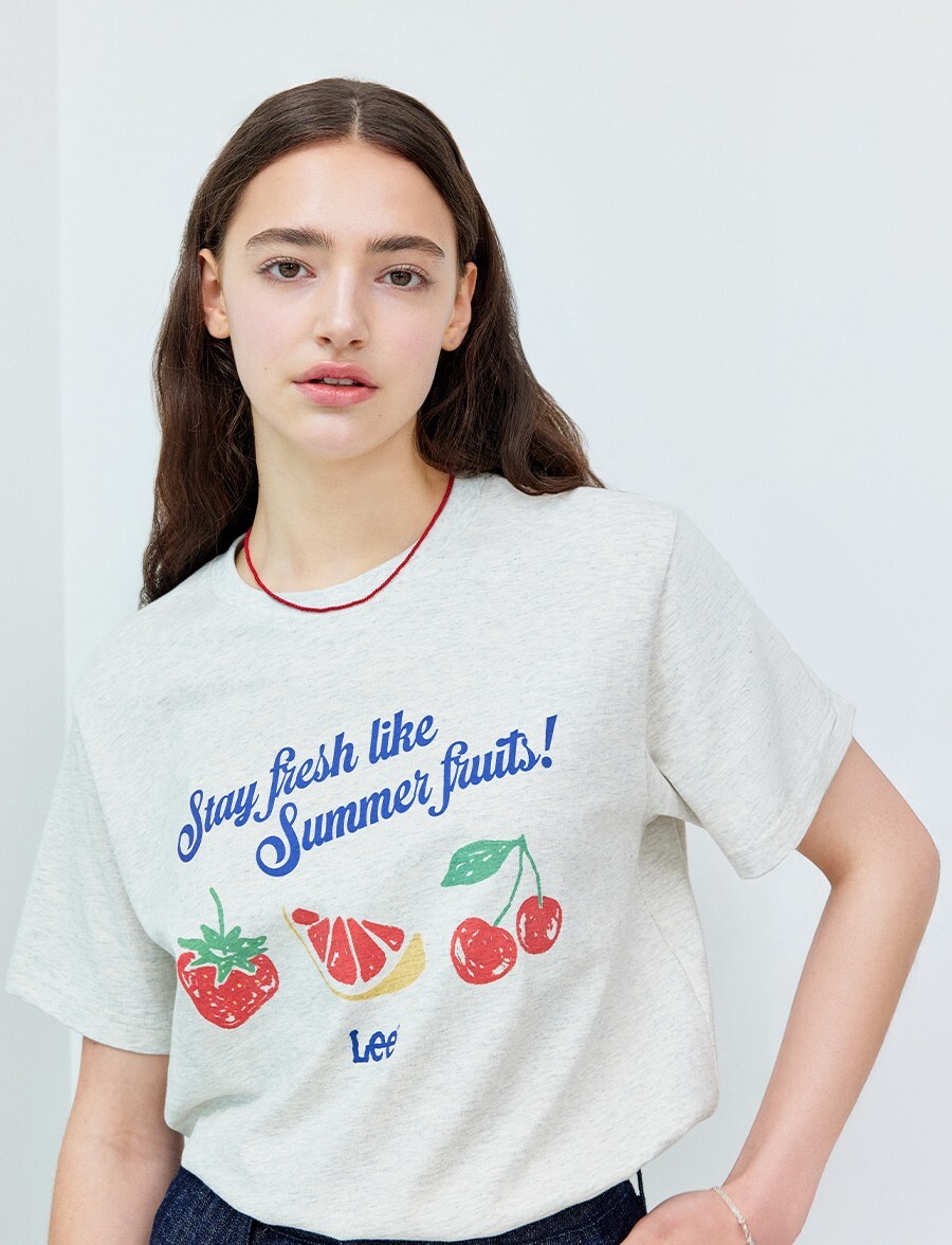 【預購】Lee 女款水果圖案休閒T恤