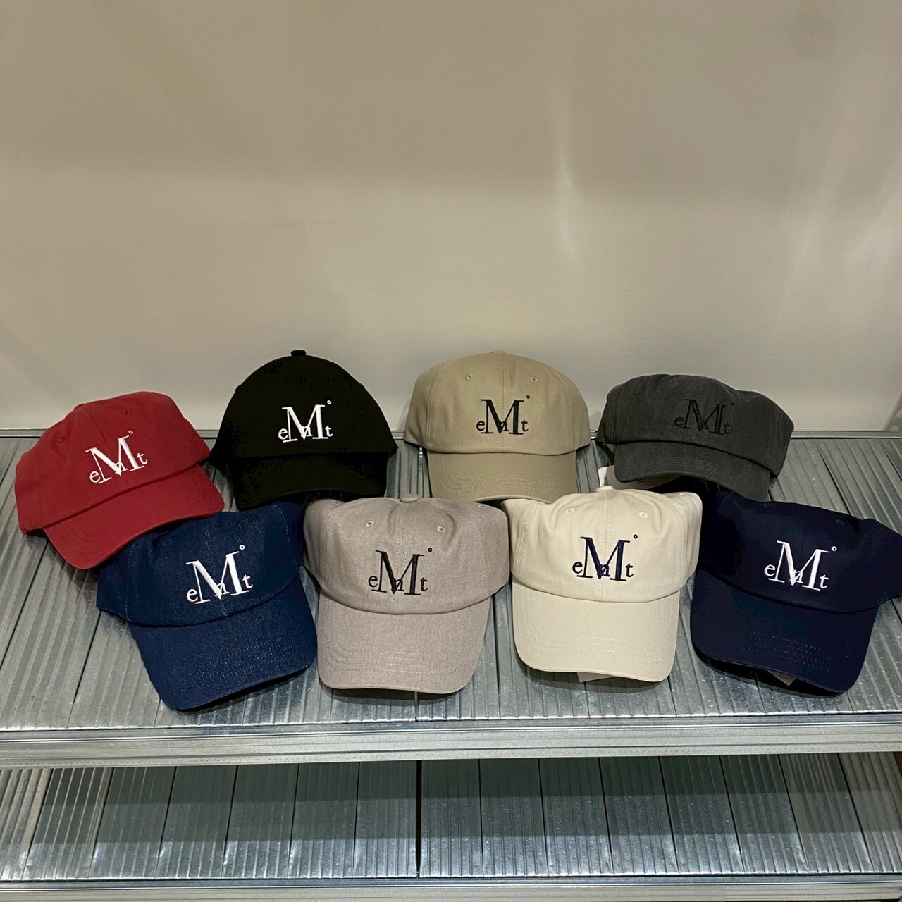 韓國 MUCENT 簡約 復古 休閒 Logo 刺繡棒球帽