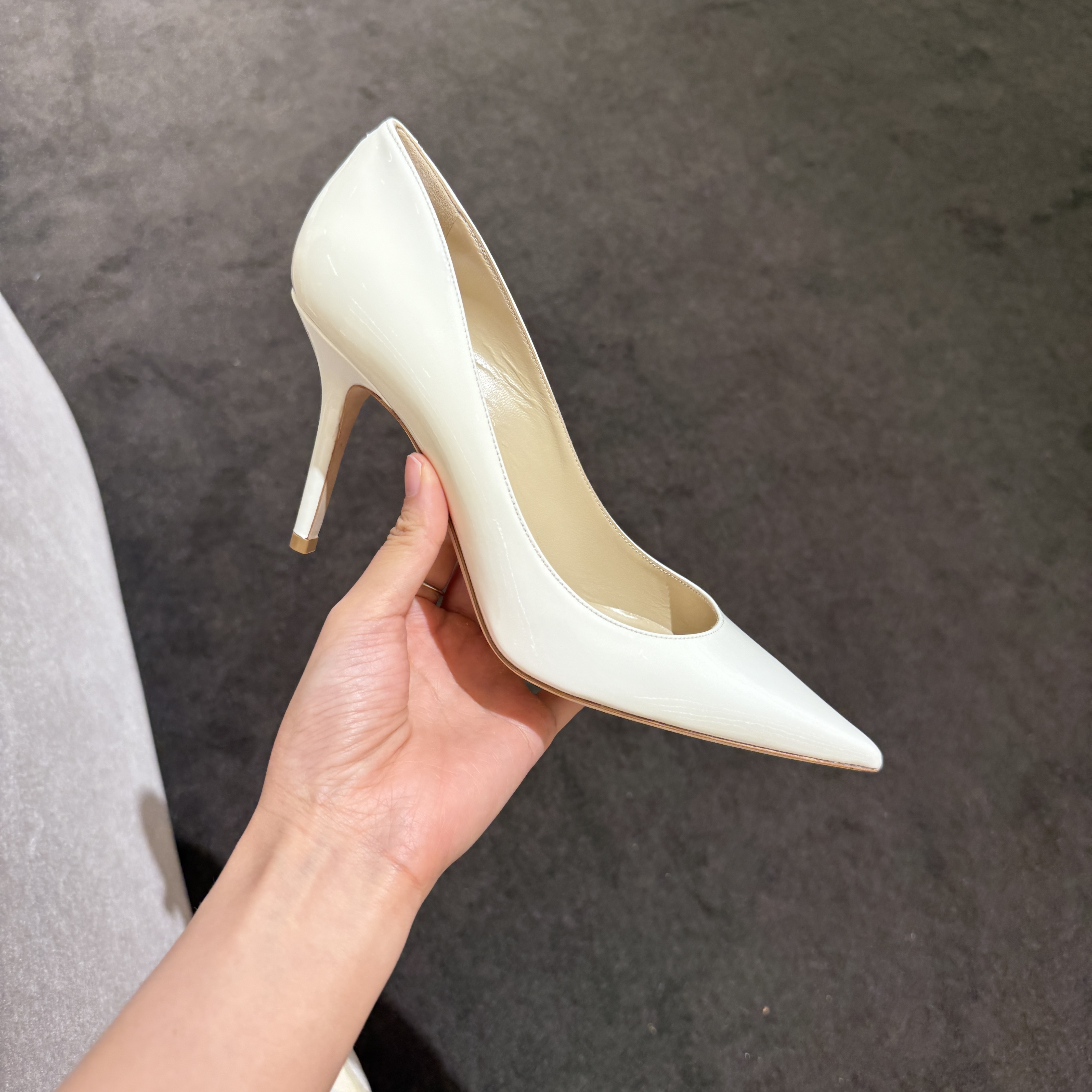 Jimmy Choo Agnes heels latte milk