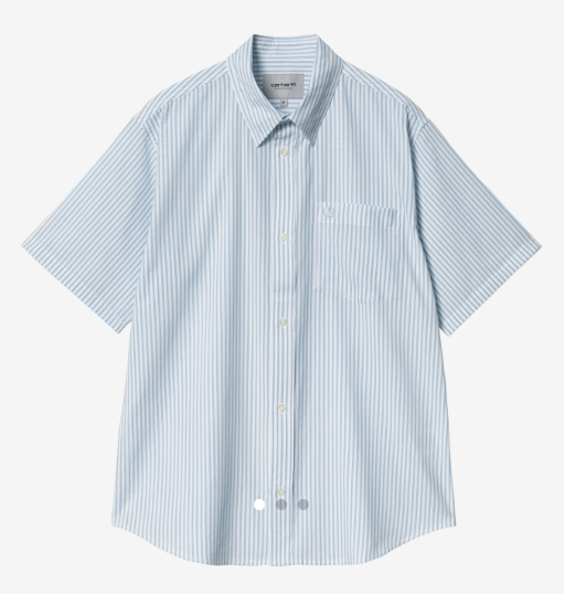 CarharttWip  S/S PHELPS 襯衫 淺藍色   JUN25