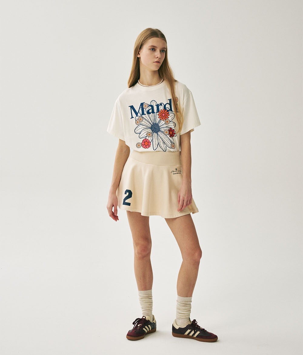 【預購】Mardi Mercredi  花朵系列落肩寬鬆短袖T恤