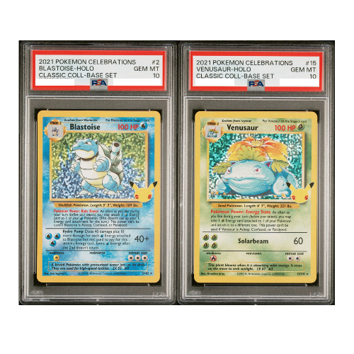 PSA10 連號 2021 美版 水箭龜 & 奇異花 HOLO