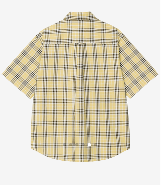 CarharttWip  S/S NIVEN 襯衫 NIVEN 格紋， 黃色   JUN25