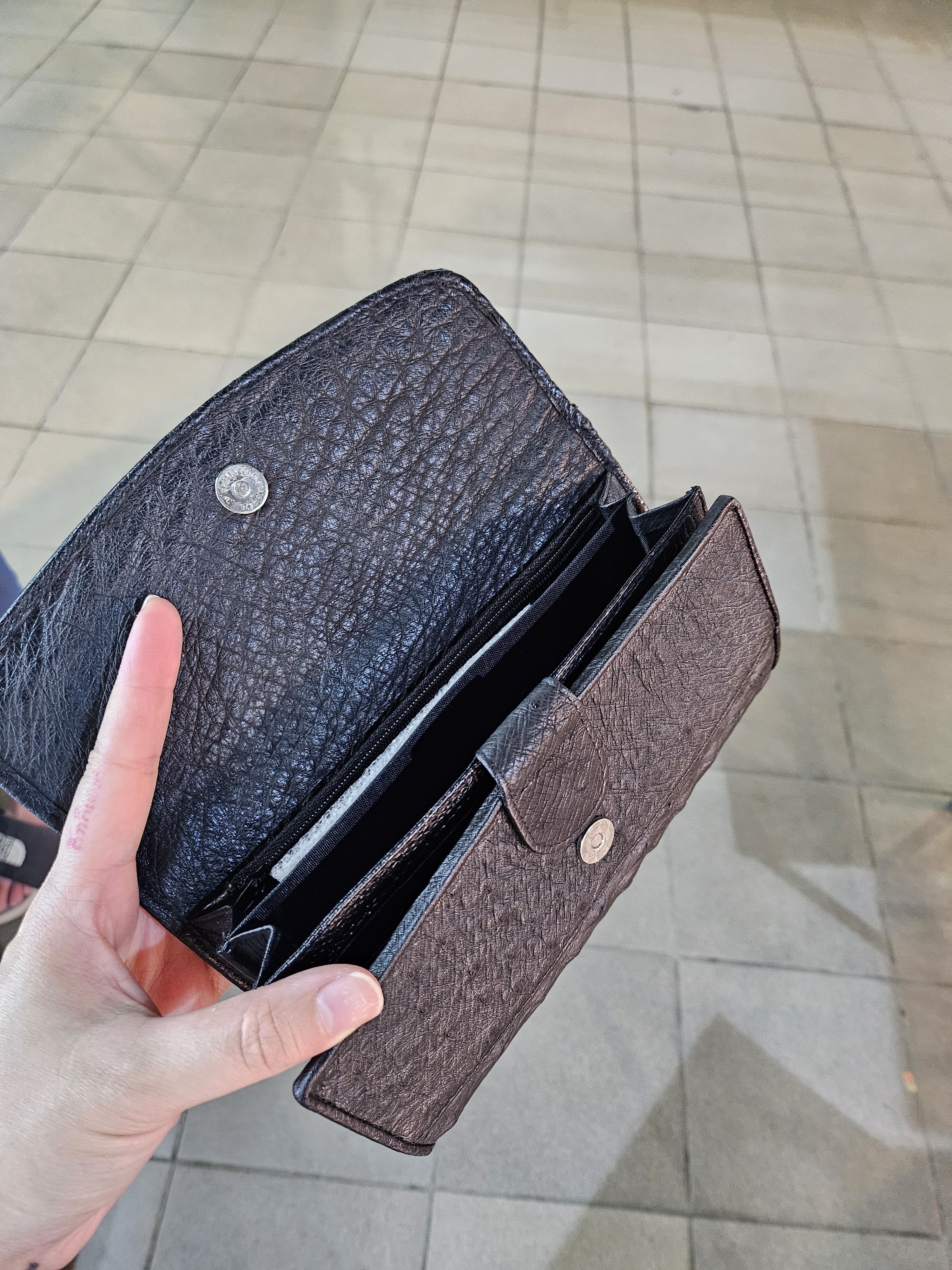 泰國 駝鳥皮長銀包 (T6 T769)