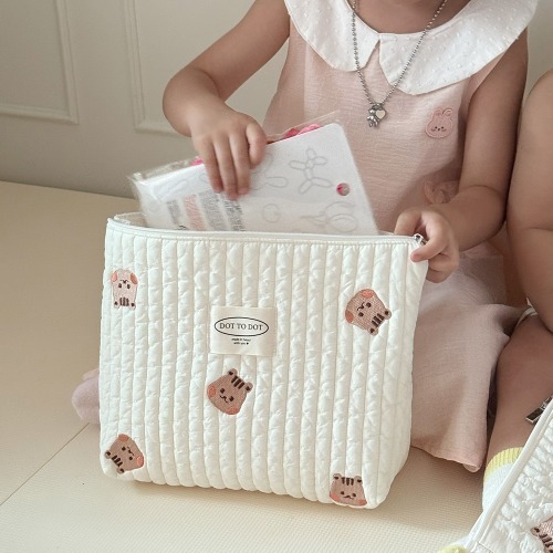 NEW 100支絎縫棉系列-圓圓臉多用途收納化妝包-(單臉/多臉)(小號/大號)