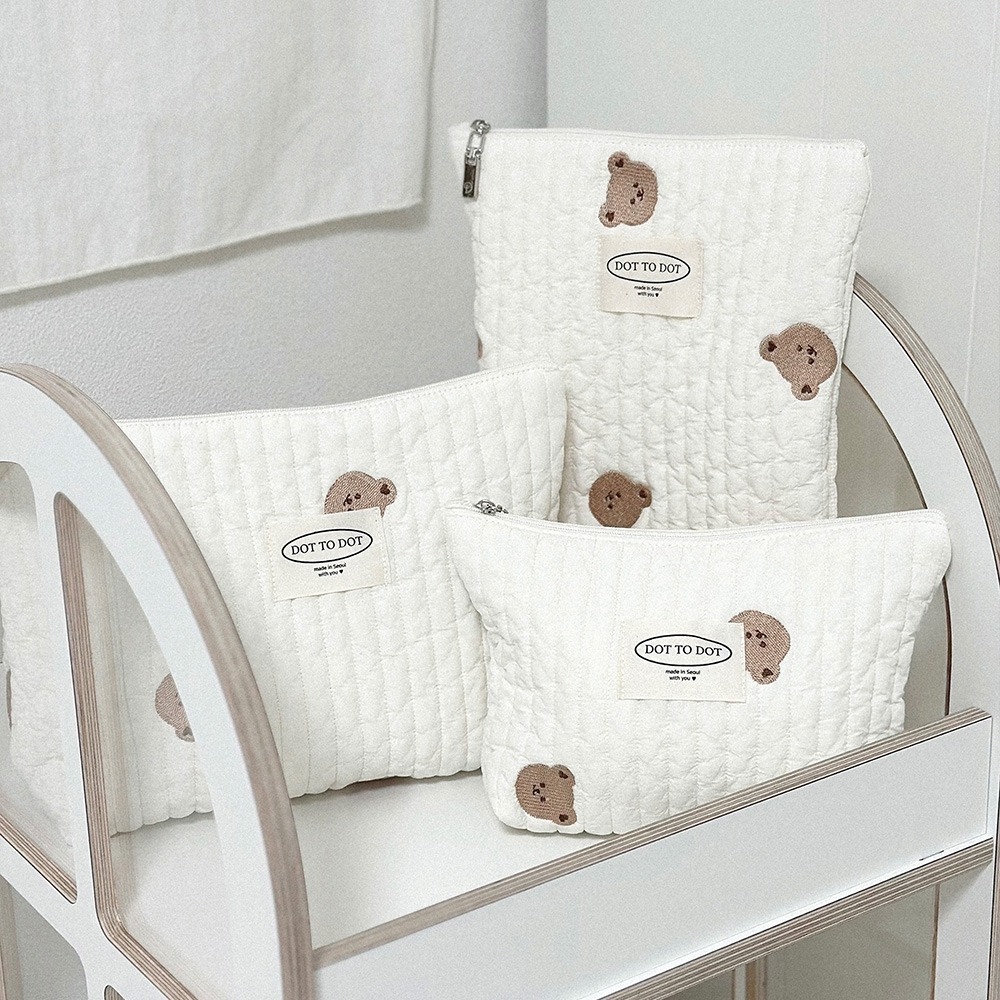 NEW 100支絎縫棉系列-圓圓臉多用途收納化妝包-(單臉/多臉)(小號/大號)