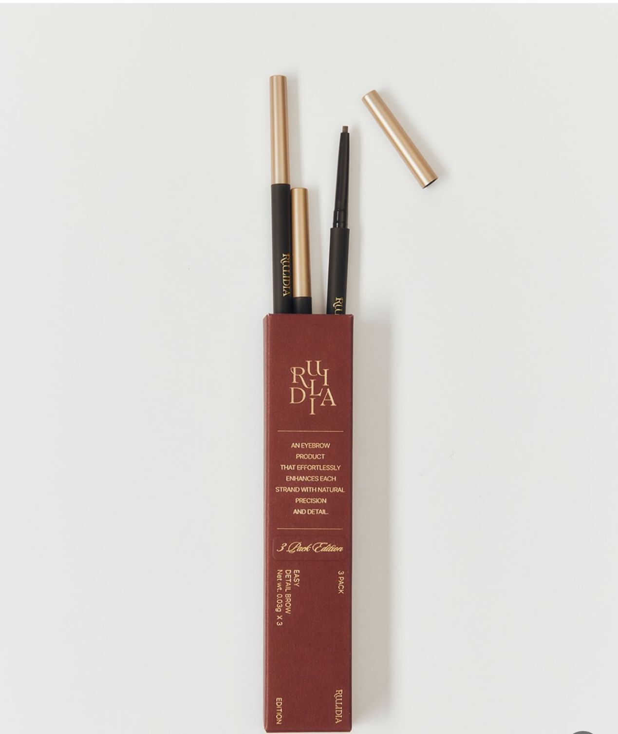 拒絕蠟筆小新眉！Rulidia Easy Brow 細節眉筆限量版（3支裝 Ash Brown）