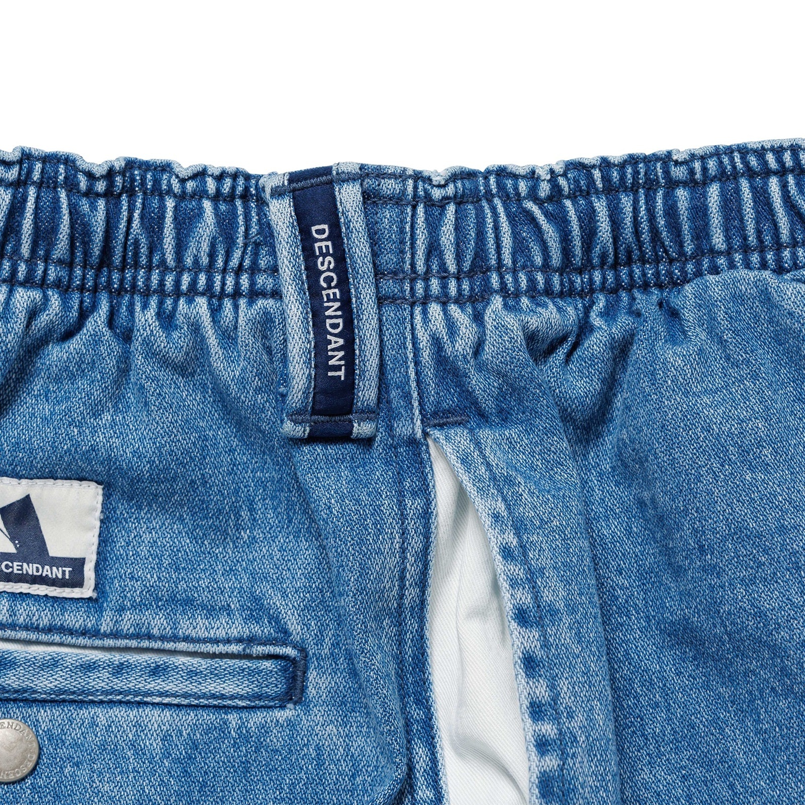 DESCENDANT SS25 SHORE DENIM BEACH SHORTS | Black / Indi