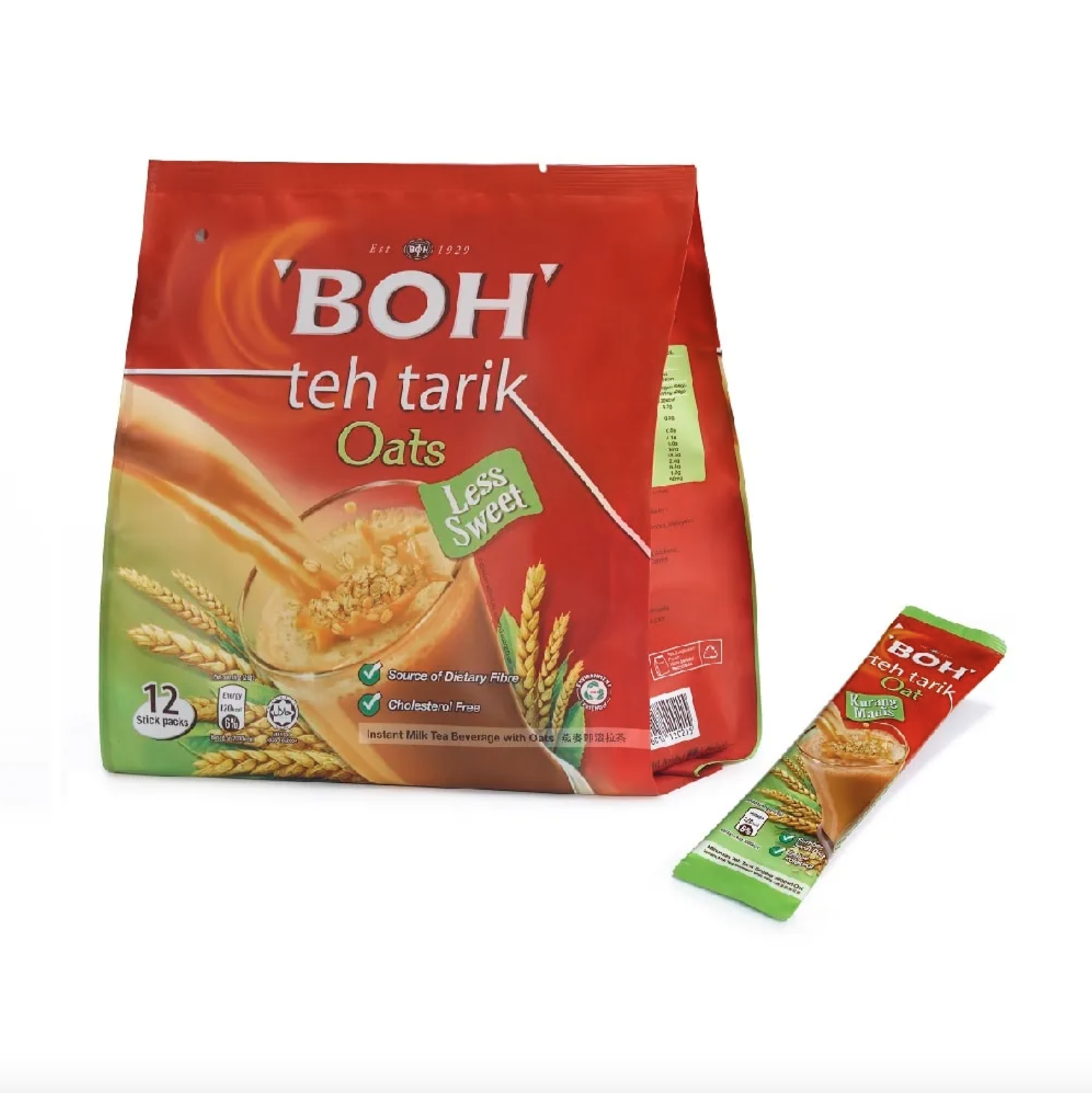 BOH Teh Tarik + Oats Less Sweet