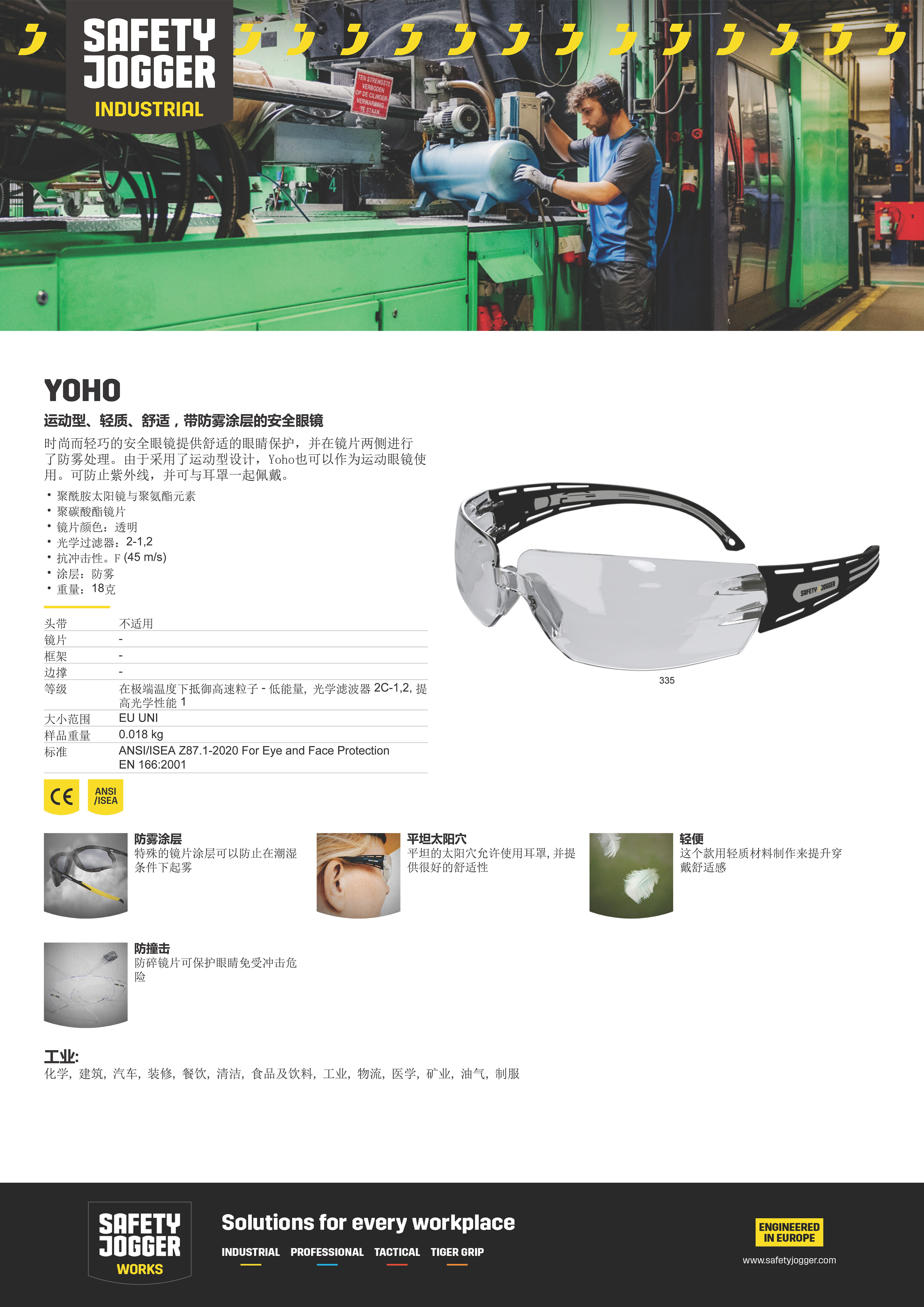 Safety Jogger - YOHO 安全眼鏡