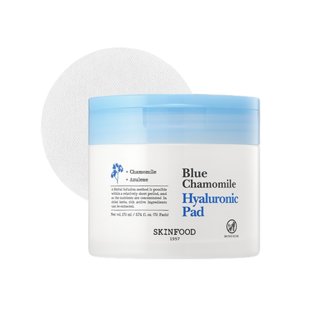 SKINFOOD 藍洋甘菊玻尿酸棉片
