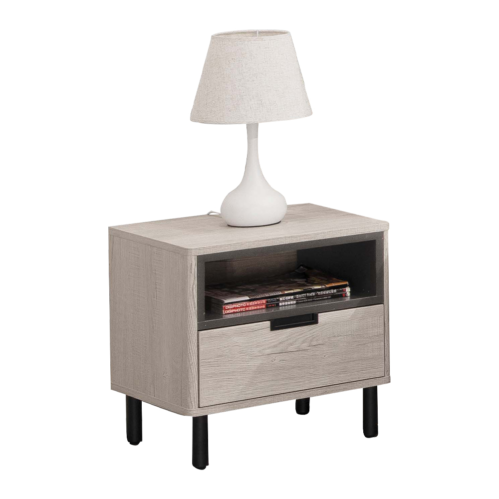 艾諾克1.5尺床頭櫃/單抽收納置物櫃