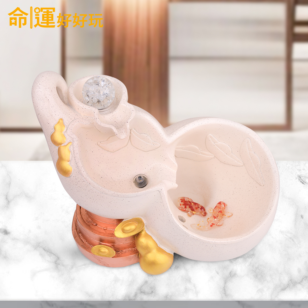 【命運好好玩】福祿進財石紋流水盆 (廠商直出、不參加免運及滿額贈優惠)