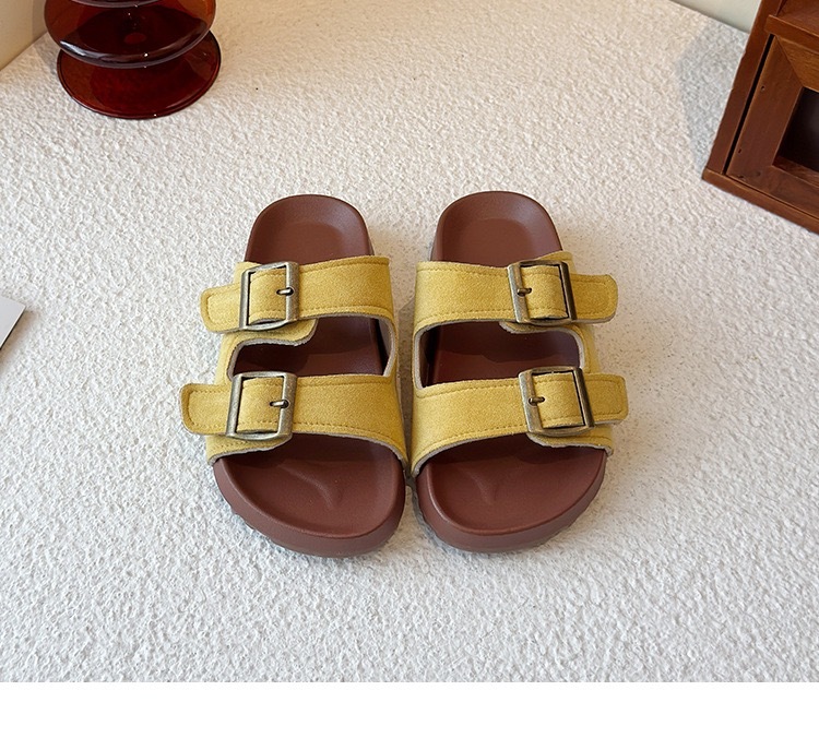 休閒多巴胺色拖鞋