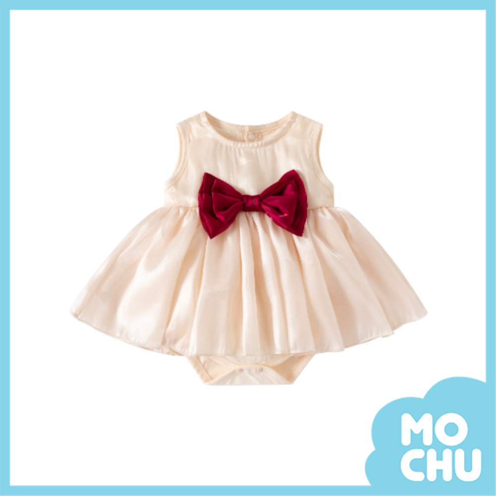 閃耀光澤蝴蝶結包屁洋裝(二色)