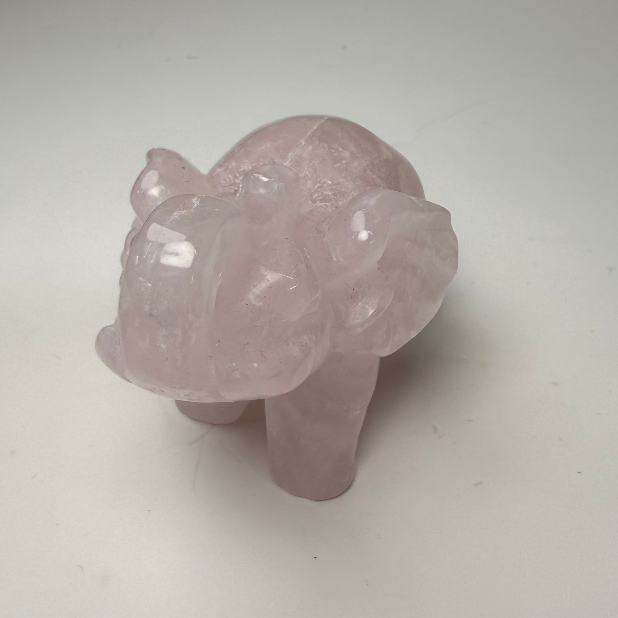 粉晶招財象1個