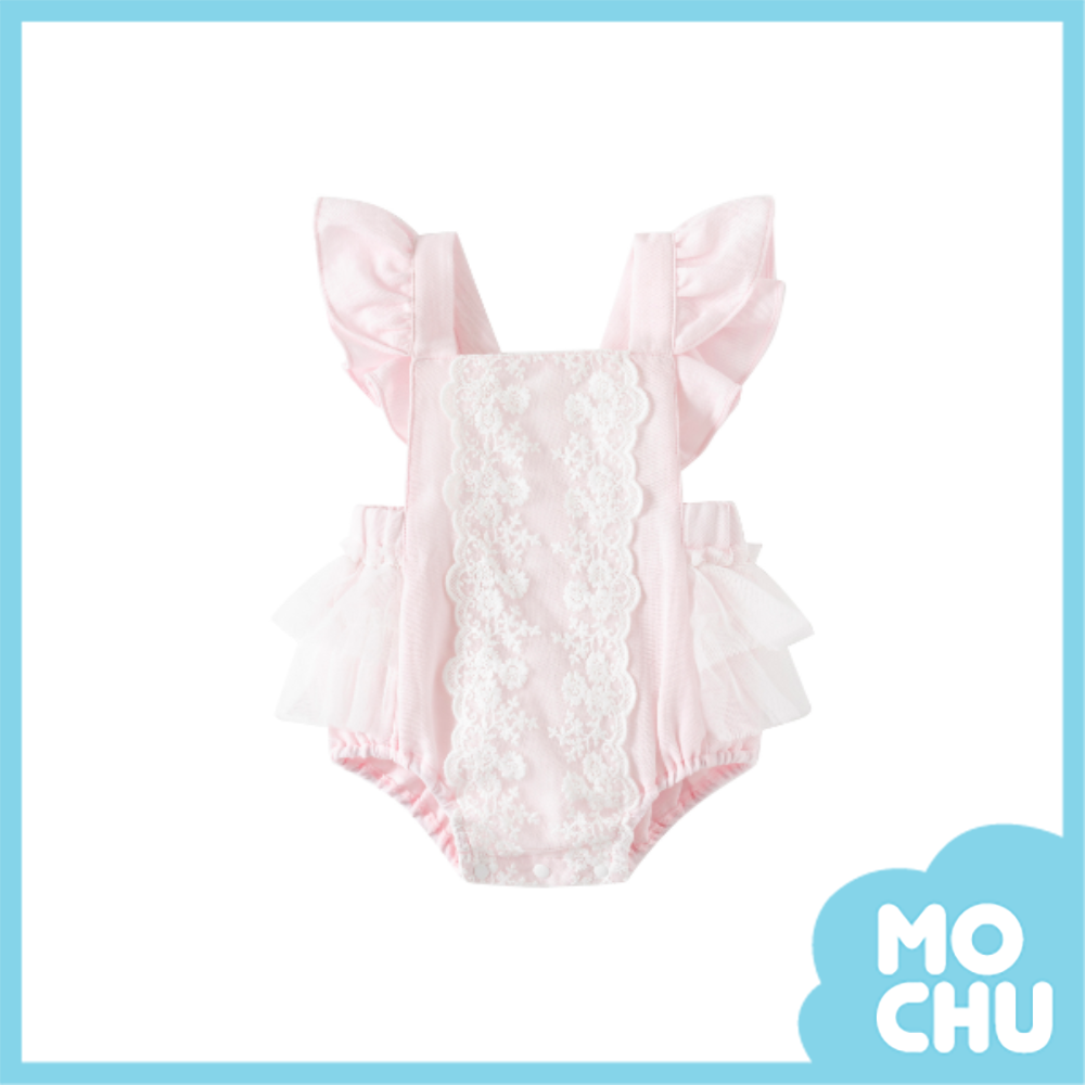 蕾絲蛋糕吊帶包屁衣(二色)