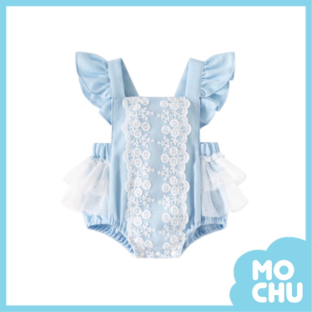 蕾絲蛋糕吊帶包屁衣(二色)