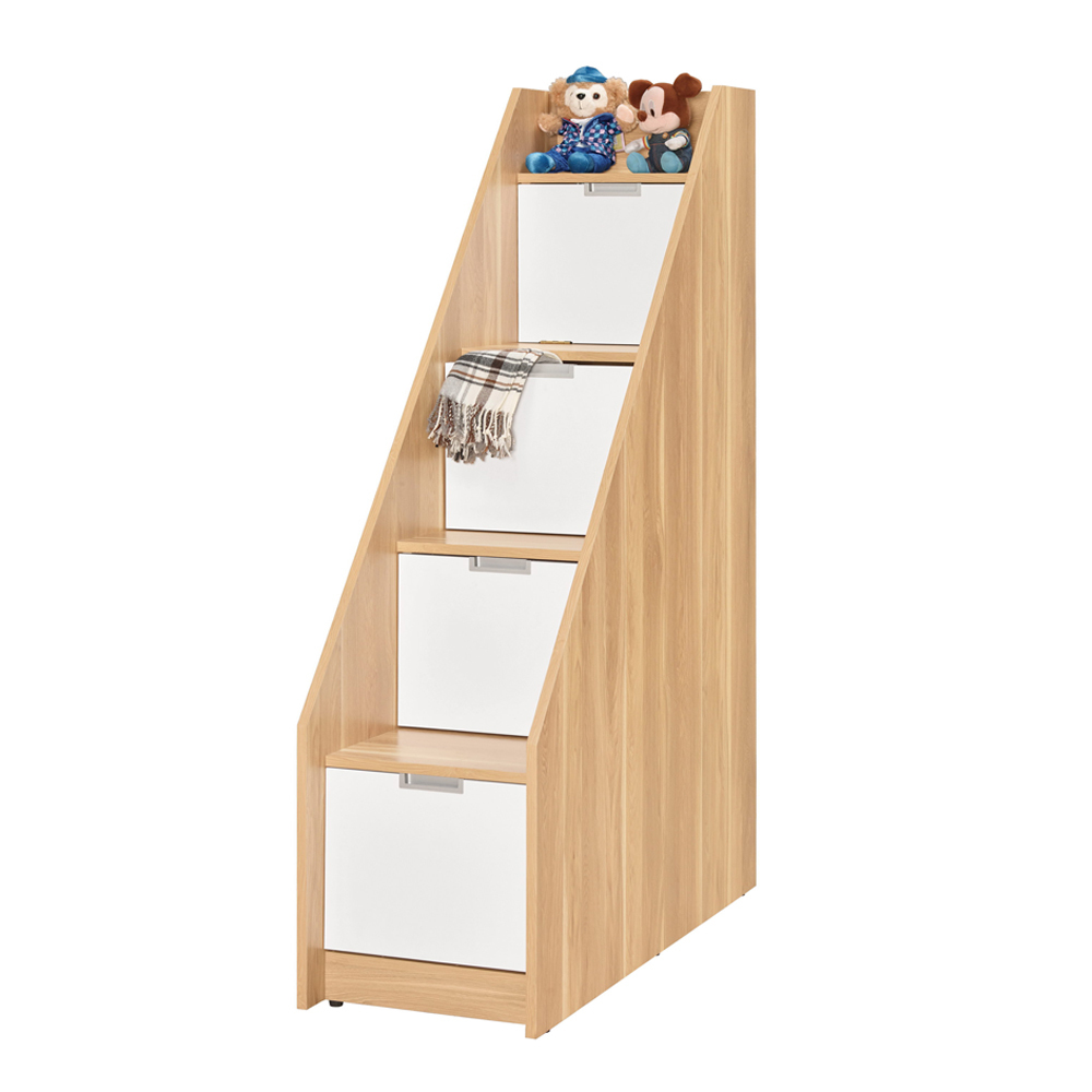 貝爾1.3尺多功能收納樓梯櫃/三抽一門置物櫃