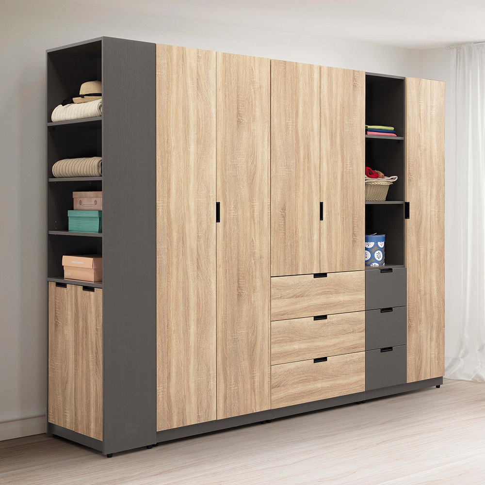 尼亞德8.5尺多功能收納衣櫃組合