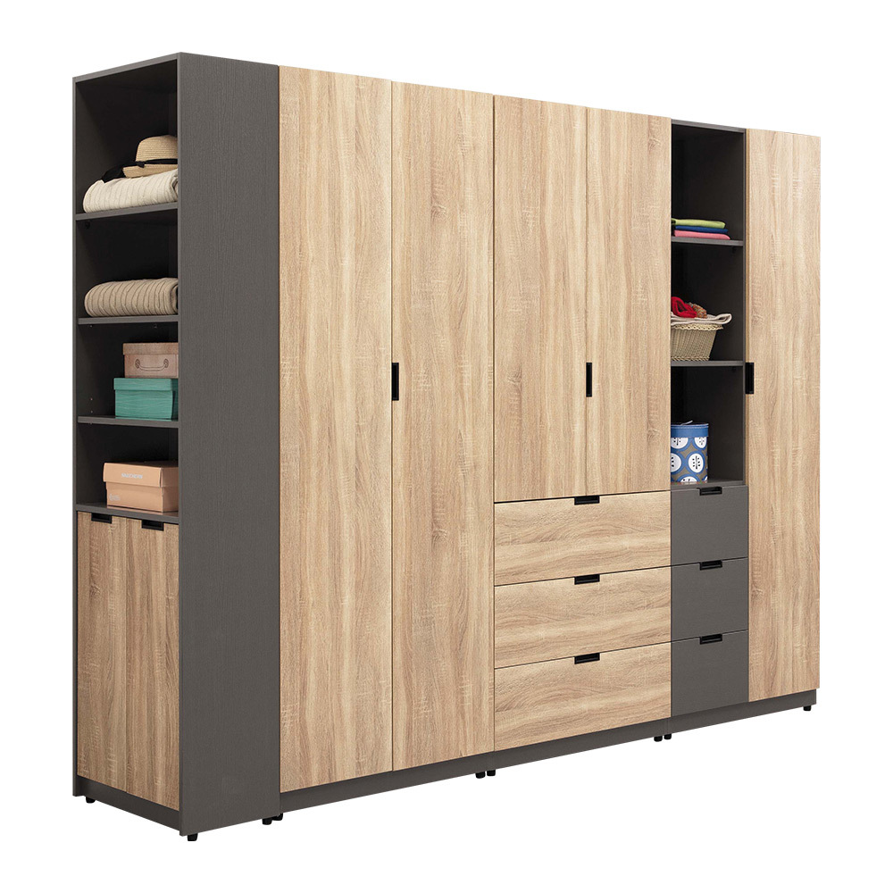 尼亞德8.5尺多功能收納衣櫃組合