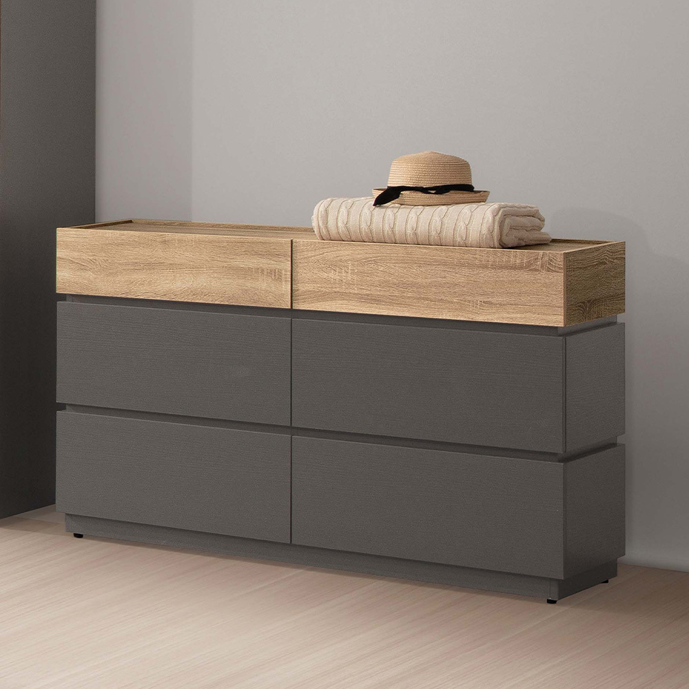 尼亞德4尺六斗櫃/六抽收納櫃/置物櫃