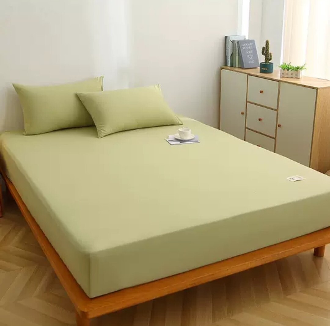 夏季涼爽水洗綿床包三件組