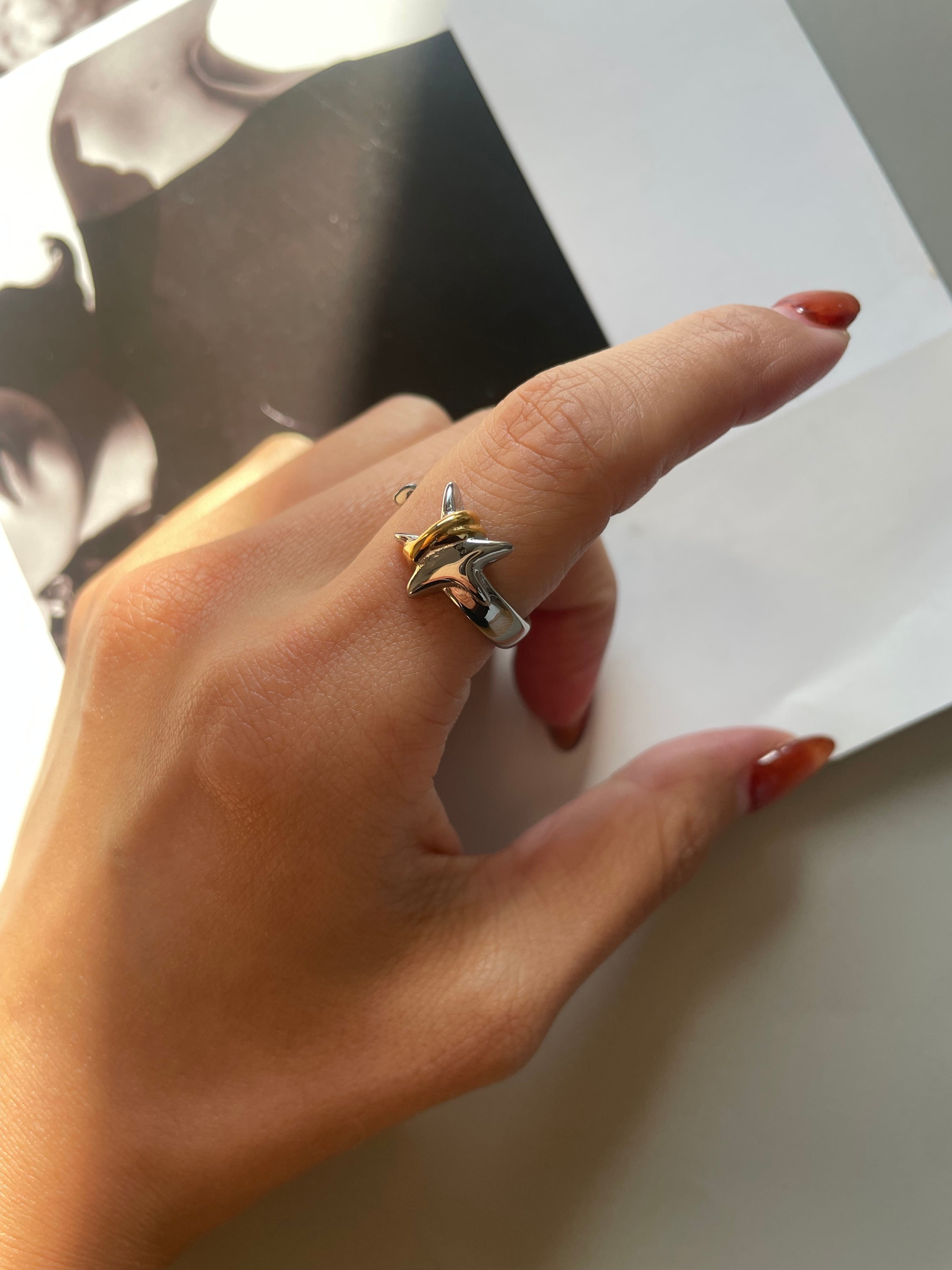 original bi-color star ring