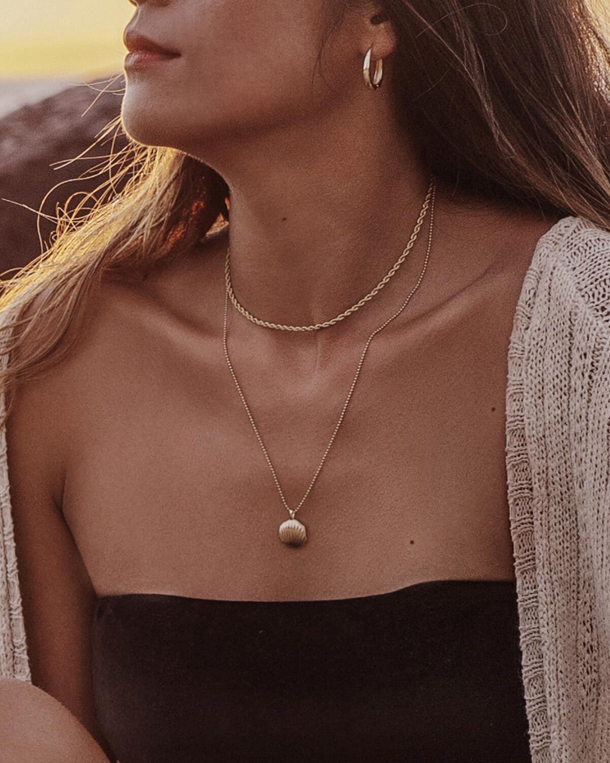 【Freecean系列飾品】Aphrodite Necklace 貝殼項鍊厚18K金