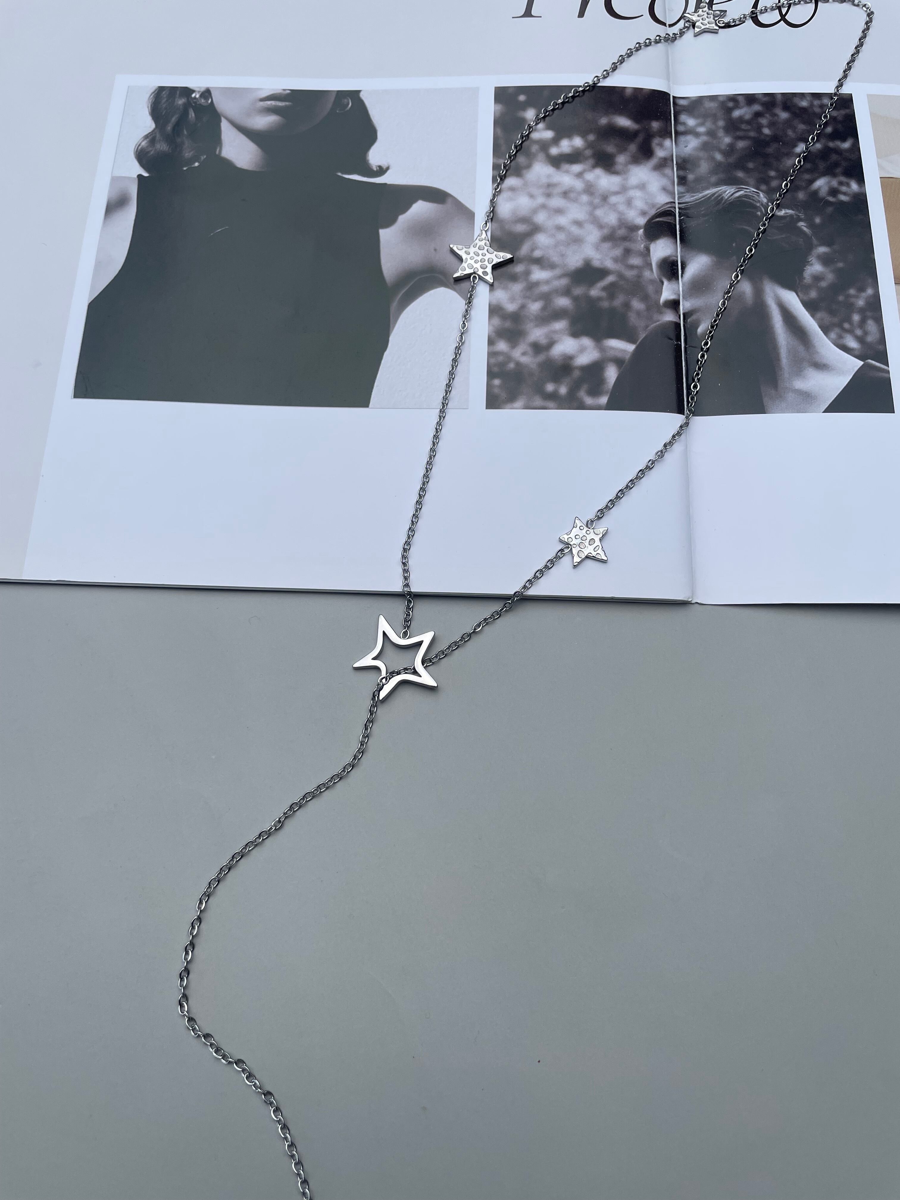 original long star necklace
