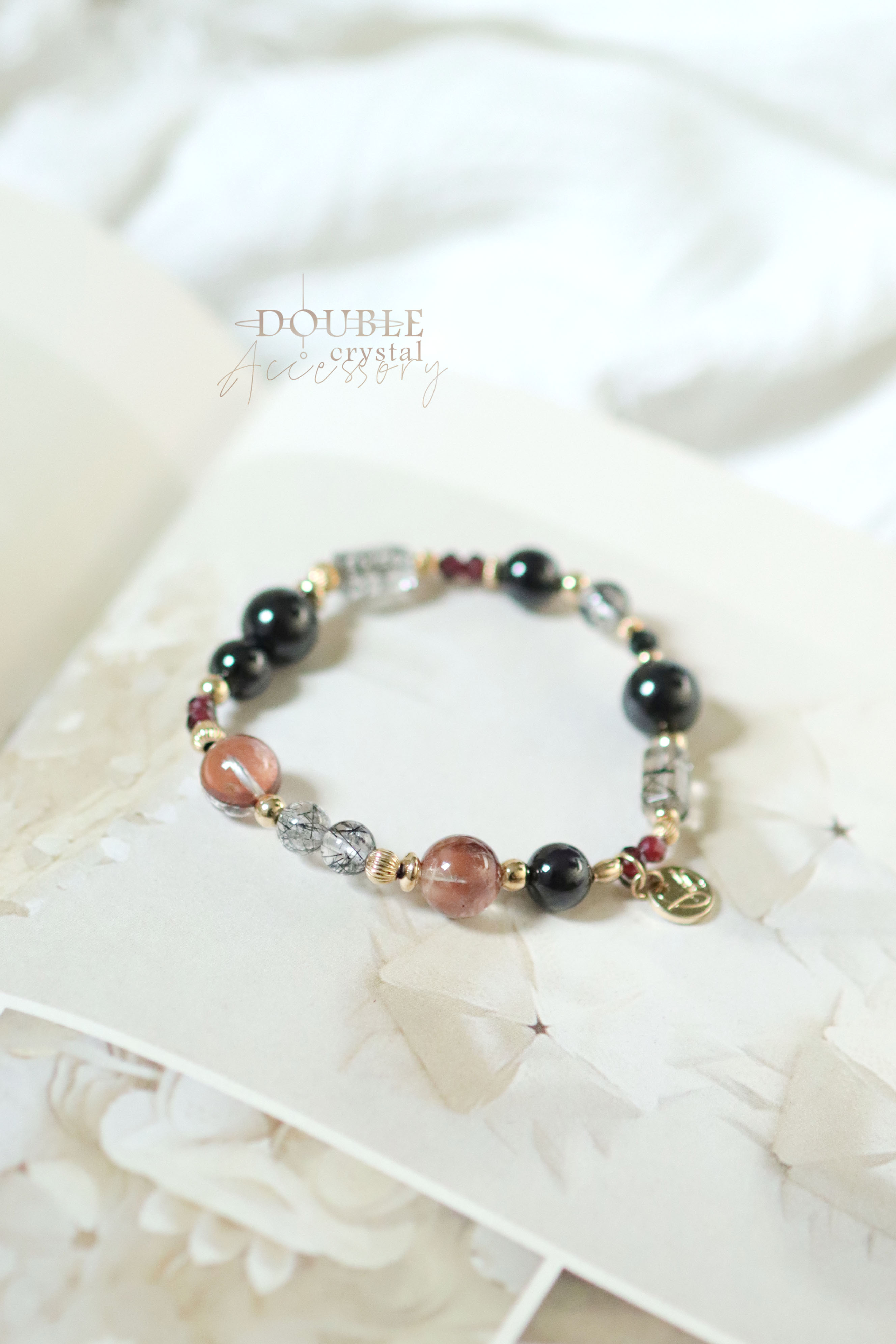 夢行者的守護：紫磷鐵錳礦．太妃膠花．黑髮晶．紫牙烏．黑碧璽