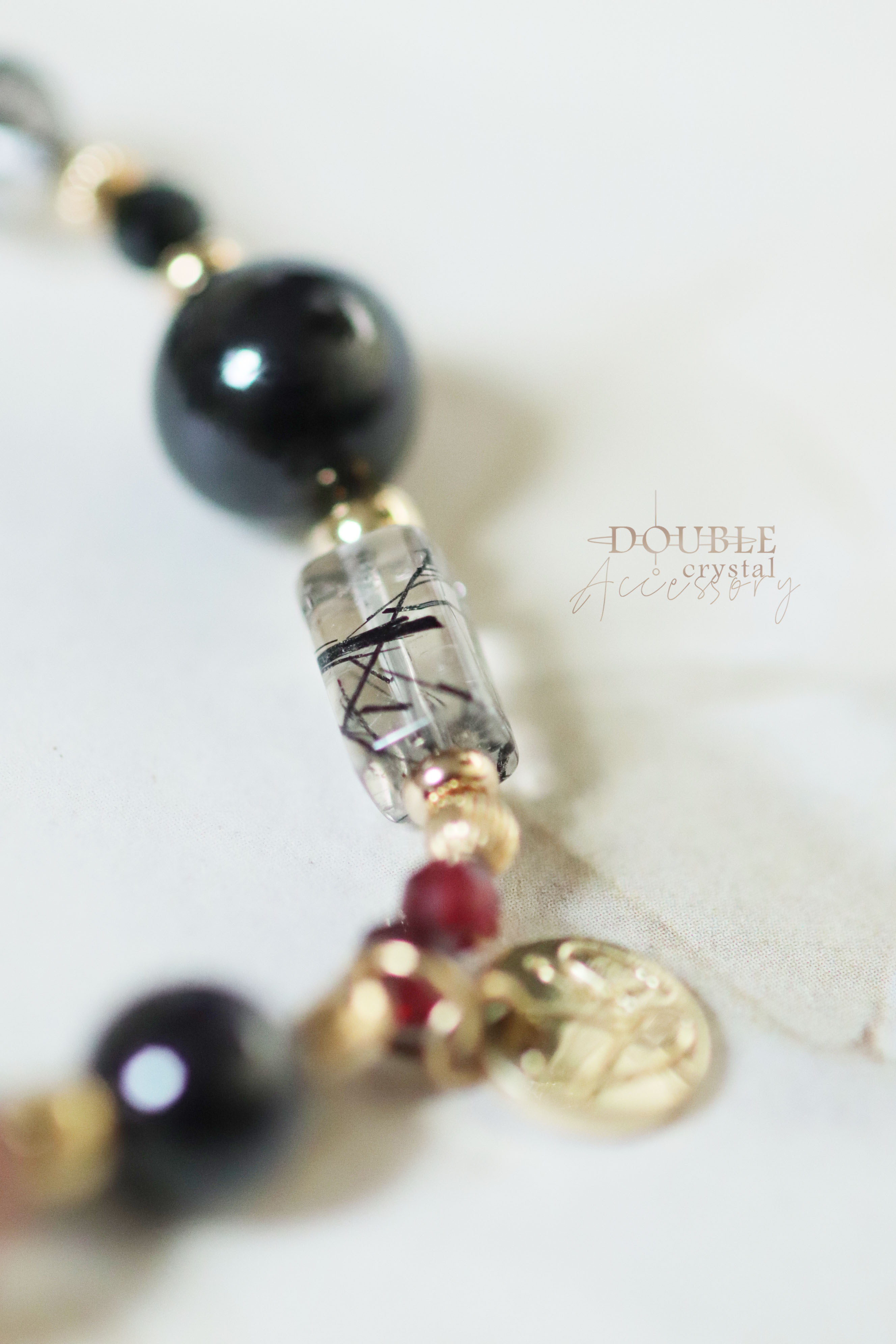 夢行者的守護：紫磷鐵錳礦．太妃膠花．黑髮晶．紫牙烏．黑碧璽