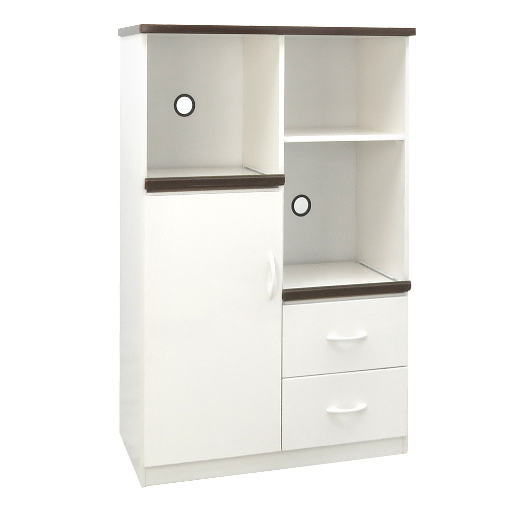 出清-2.8尺單門二抽電器櫃 防水塑鋼電器櫃 餐櫃 拉盤櫃 防潮防蛀-白色