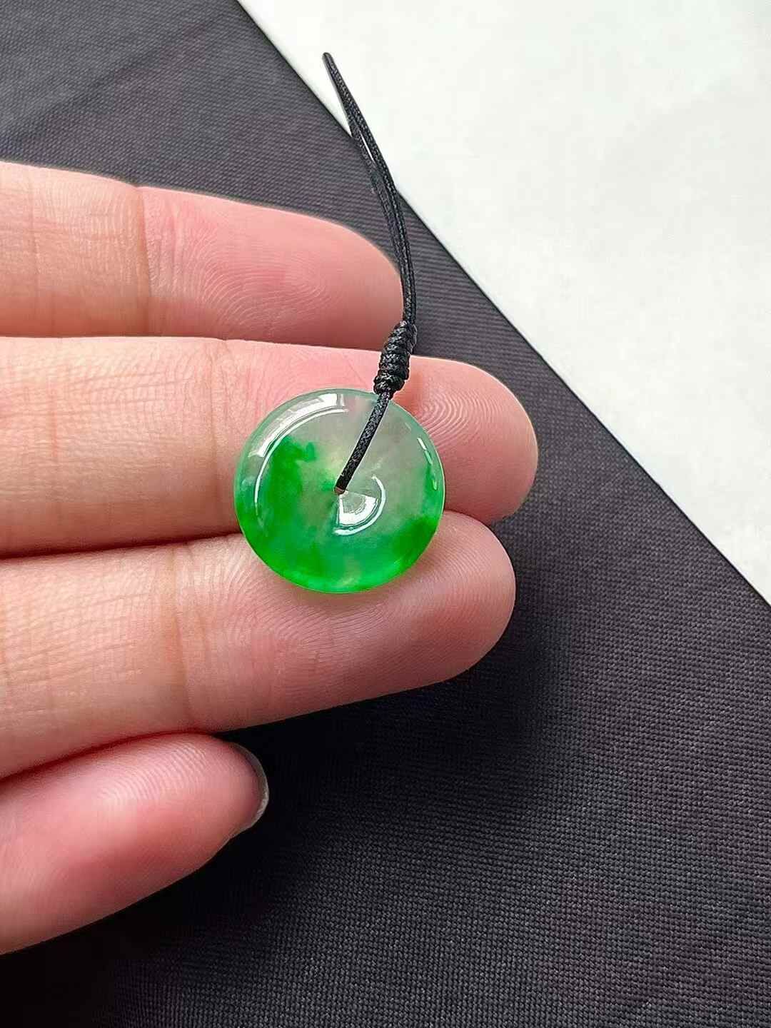 616336 翡翠平安扣 (14.6mm直徑)