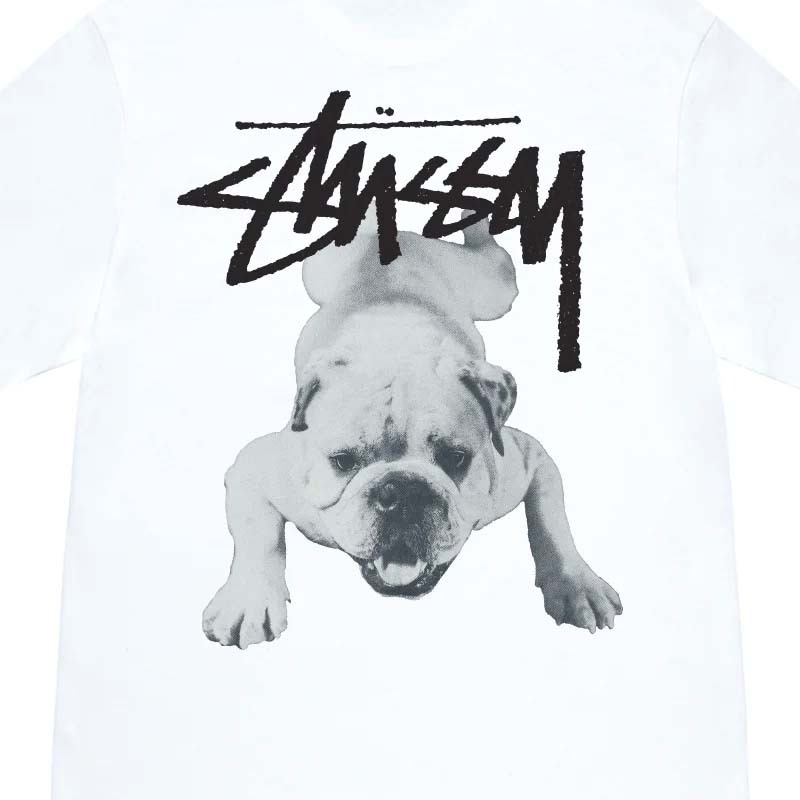 Stussy Stock Dog Tee White 鬥牛犬短袖白色1905159-WE