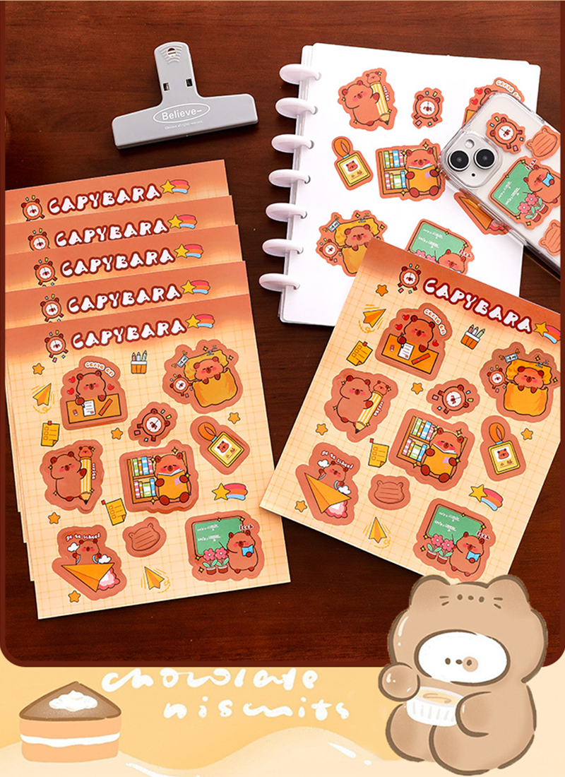 卡皮巴拉手帳素材貼紙 A2992