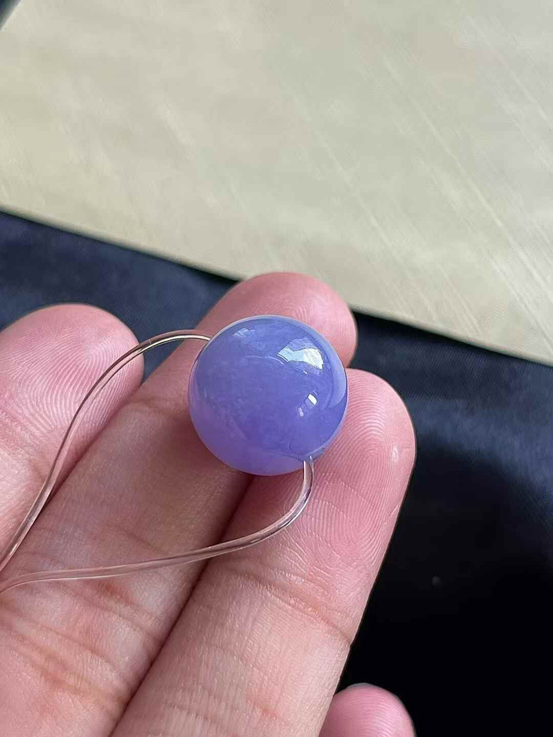 616338 翡翠紫羅蘭珠子 (13.7mm直徑)