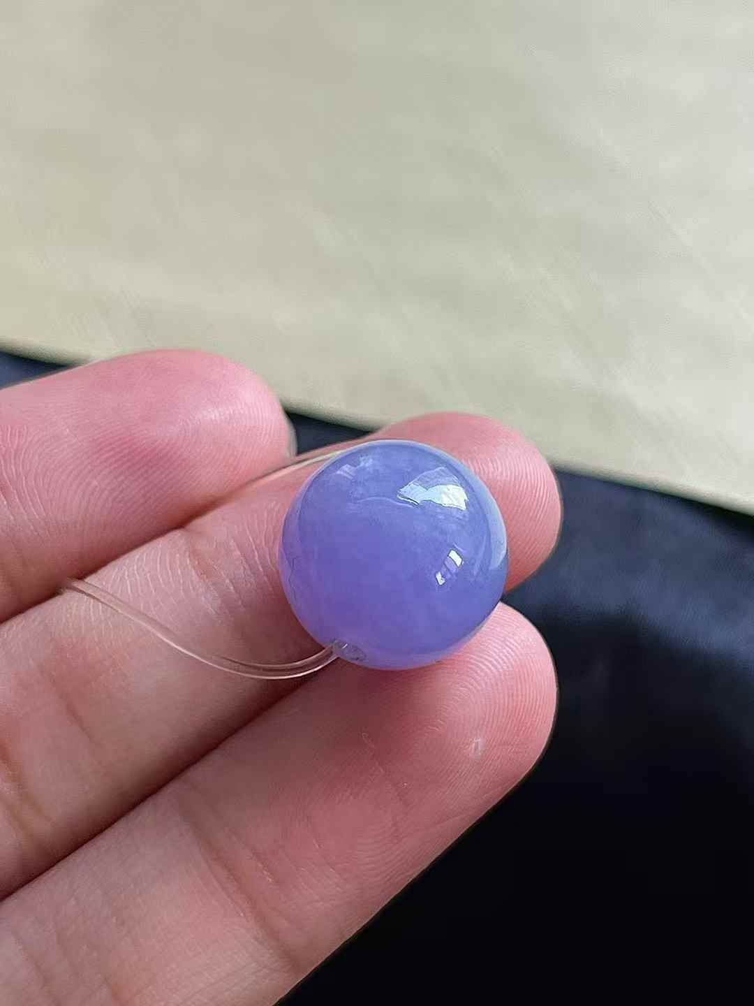 616338 翡翠紫羅蘭珠子 (13.7mm直徑)