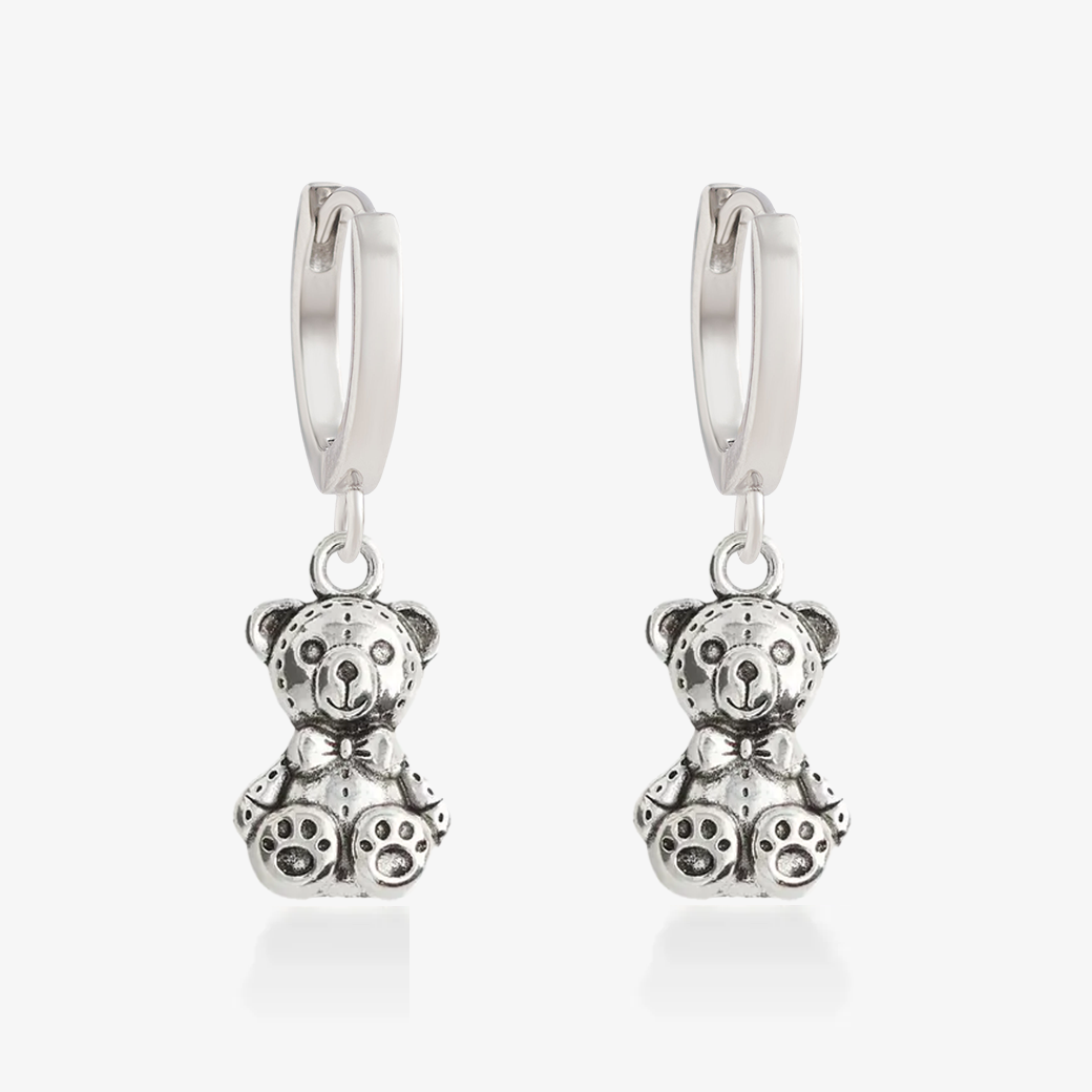 布偶熊．吊飾耳環