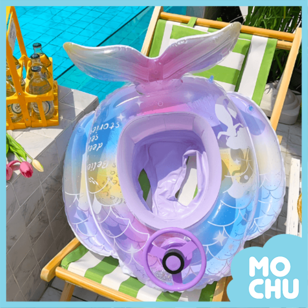 亮片夢幻美人魚泳圈