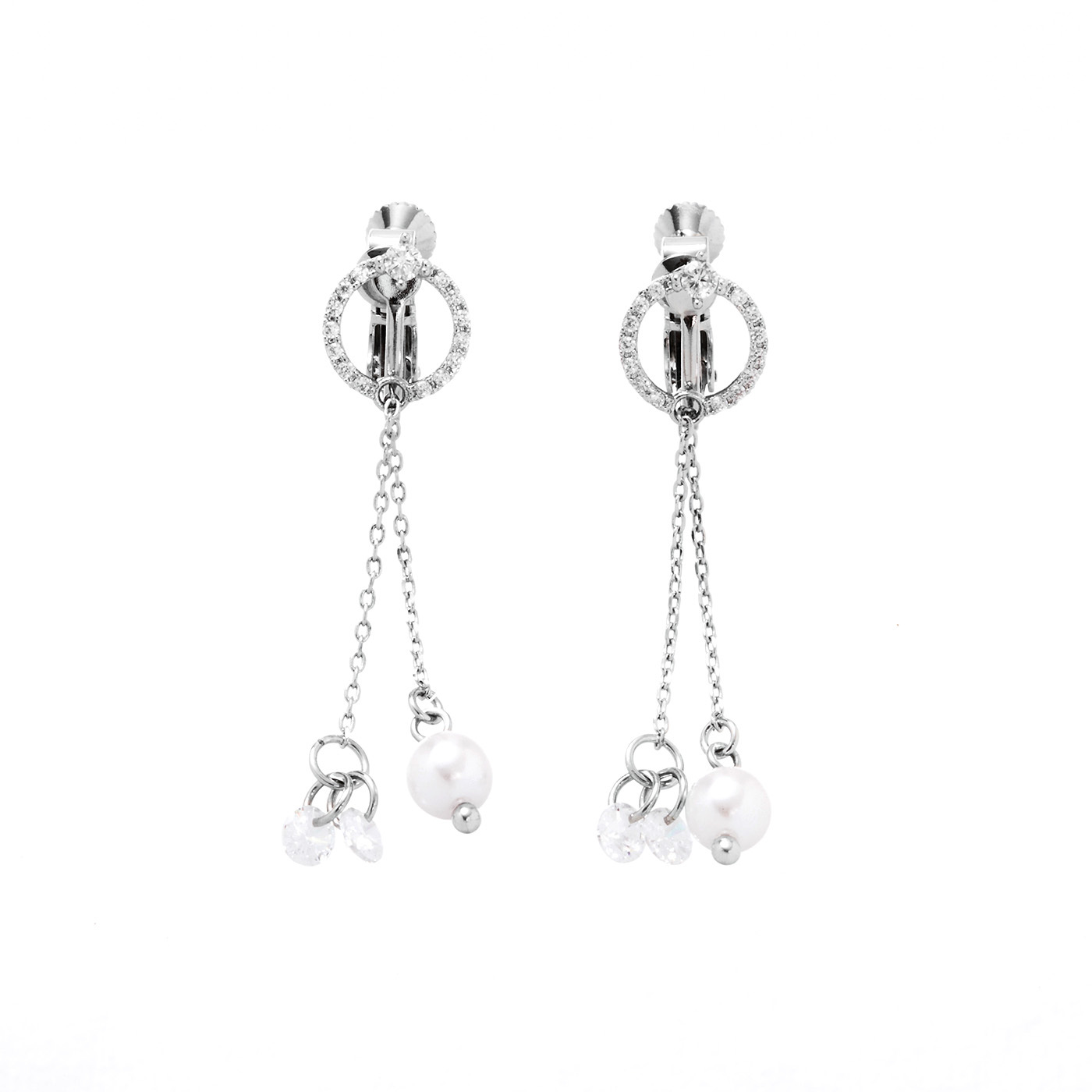 平價飾品,鋯石,珍珠,垂墜耳環